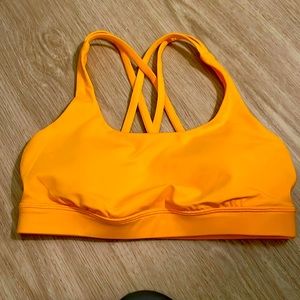 New Lululemon Energy Sports Bra Clementine Orange Size 6